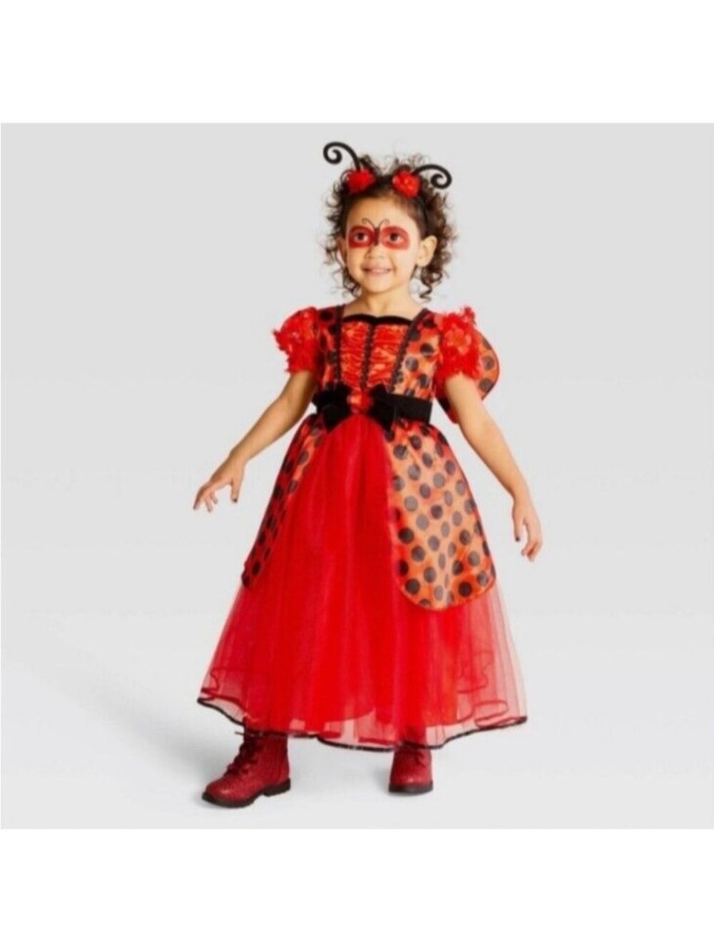 Hyde and Eek LADYBUG Halloween Costume Dress with Wings, Headband Size 4T-5T New